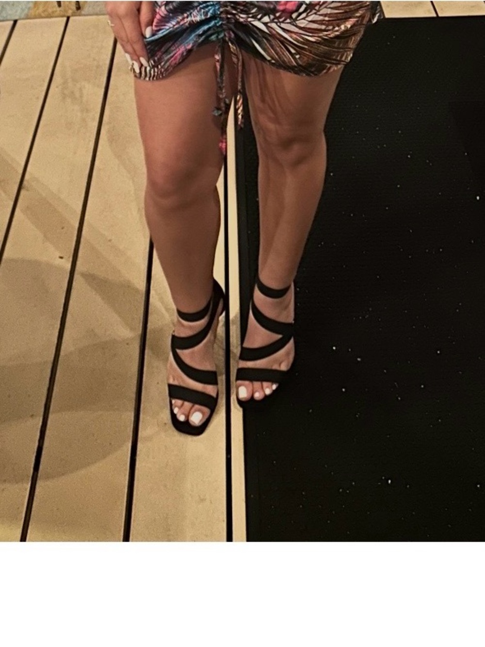 Jessica Simpson Black Strappy Women's Heeled Sandals -